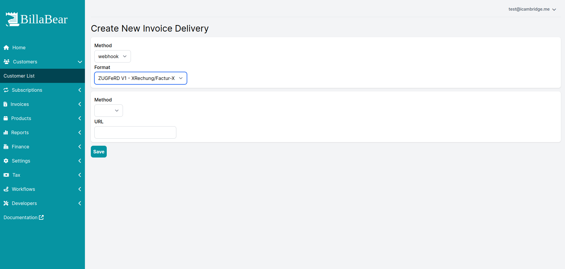 BillaBear - Guides - How to handle XRechnung with Stripe Billing